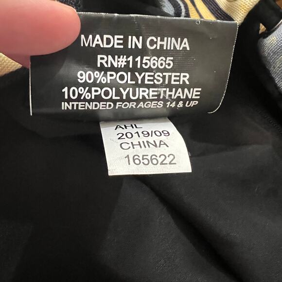 Harry Potter Hufflepuff House Block Pattern Knapsack Backpack Adjustable Straps - Picture 9 of 10